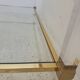 Table basse Plexi et alu doré, Pierre Vandel, 1970s