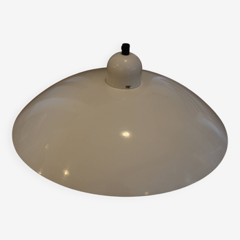 White lacquered metal pendant light 400mm