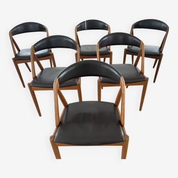 Kai Kristiansen Série de 6 chaises en teck