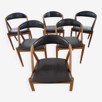 Kai Kristiansen Series of 6 teak chairs