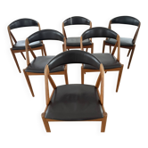 Kai Kristiansen Série de 6 chaises en teck