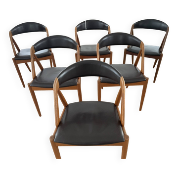Kai Kristiansen Série de 6 chaises en teck