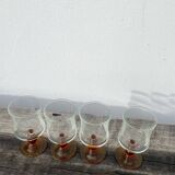 Amber stemmed glasses