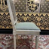 Set of 4 Louis XVI style caned chairs Jean Mocque