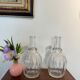 Pair of antique moulded crystal decanters (Baccarat style)