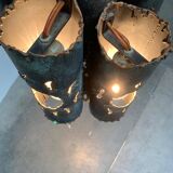 Brutalist Mid-Century Metal Pendant