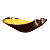 Coupe céramique Elchinger jaune et noir . 1950s