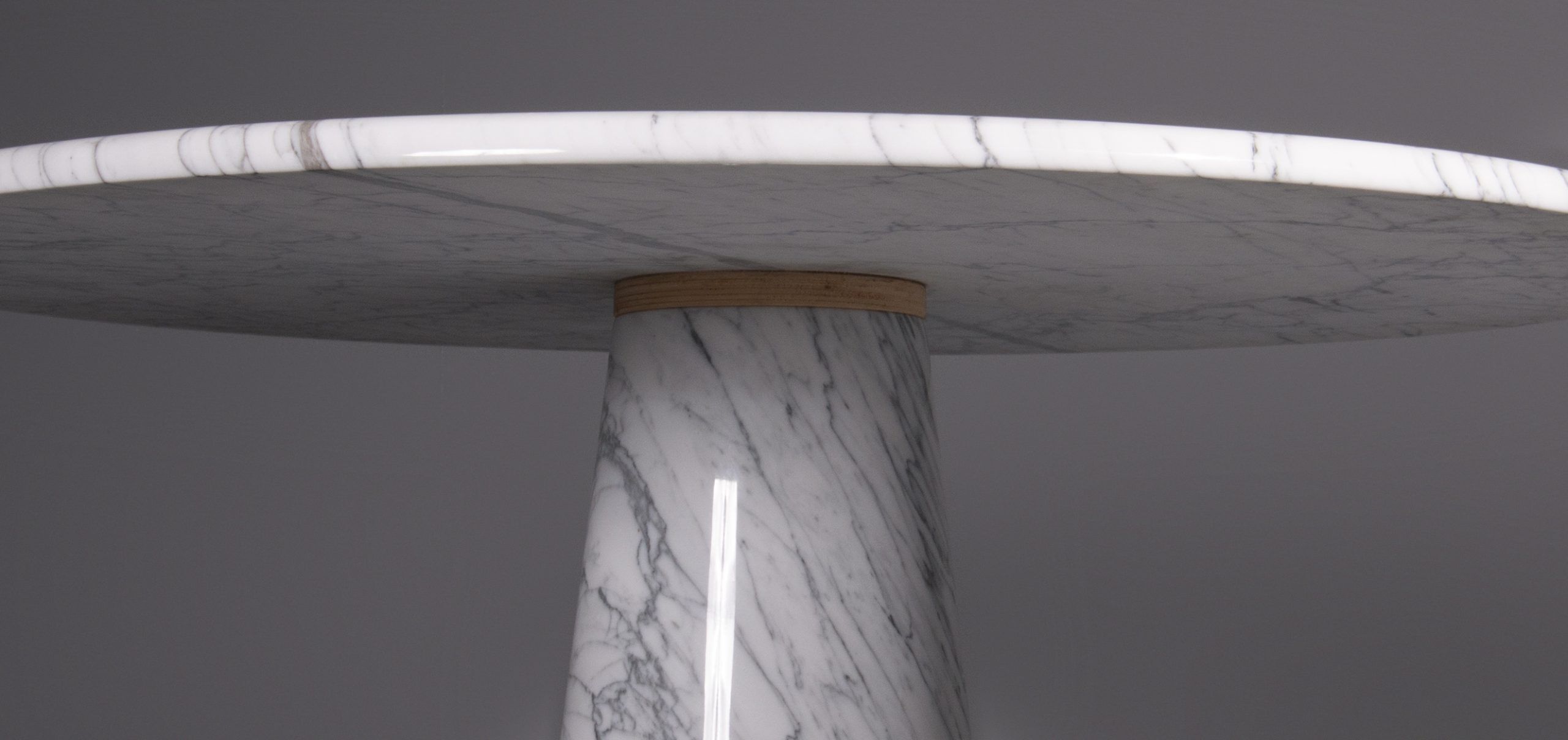 Carrara marble round dining table
