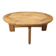 Danish round oak coffee table, 1960s
