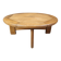 Danish round oak coffee table, 1960s