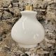 Pair of vintage white glass pendant lamp in the shape of a vintage globe