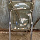 Pair of Yellow Plia Chairs Giancarlo Piretti Castelli Vintage