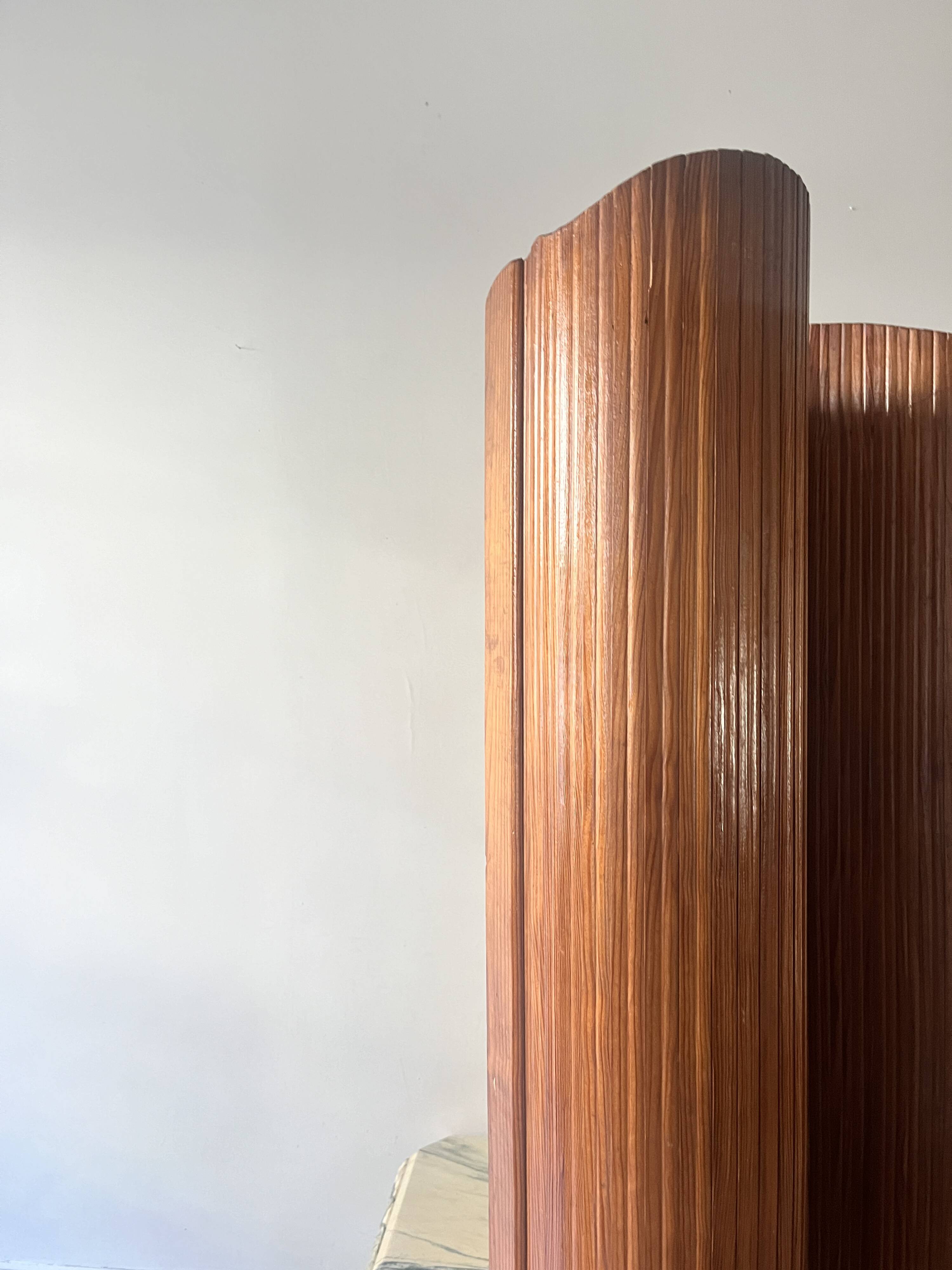 Wooden designer screen - Baumann by SNSA - circa 1950