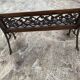 Garden bench in wood and cast iron from the 80s