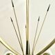 Large chandelier with 6 opaline tulip shades and 6 anthracite points, 1950