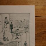 Original lithograph on acrobats