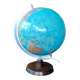 Antique illuminated globe world map made of glass