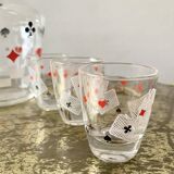 Vintage card game liquor service