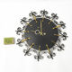 Metal wall clock, silvos, czechoslovakia, 1970s