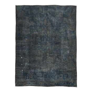 Hand-knotted persian antique 1970s 223 cm x 297 cm grey wool carpet