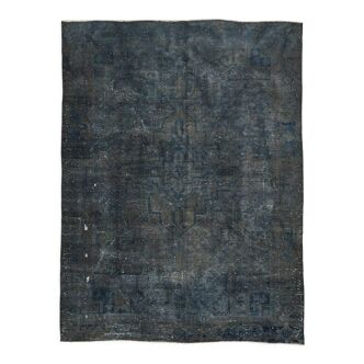 Tapis antiquité persane nouée à la main années 1970 223 cm x 297 cm de laine grise