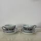 Set of 2 Limoges Chapus et Fils Porcelain Tea Cups and Saucers