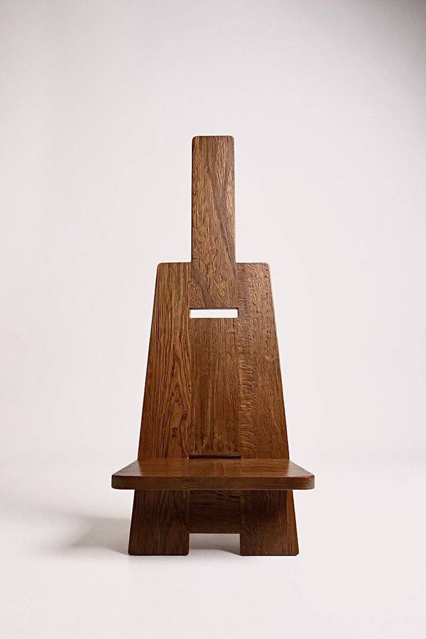 Brutalist minimalist armchair by Alain Gaubert, 1980s