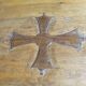Monastery table with Occitan cross + 4 chairs - 20th century