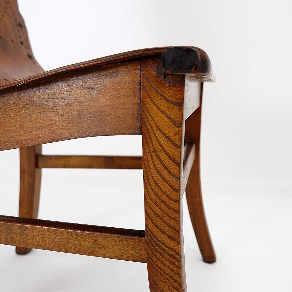 Church Chairs with perforated plywood, 1920s