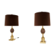 PAIR OF GILDED METAL LAMPS  70'