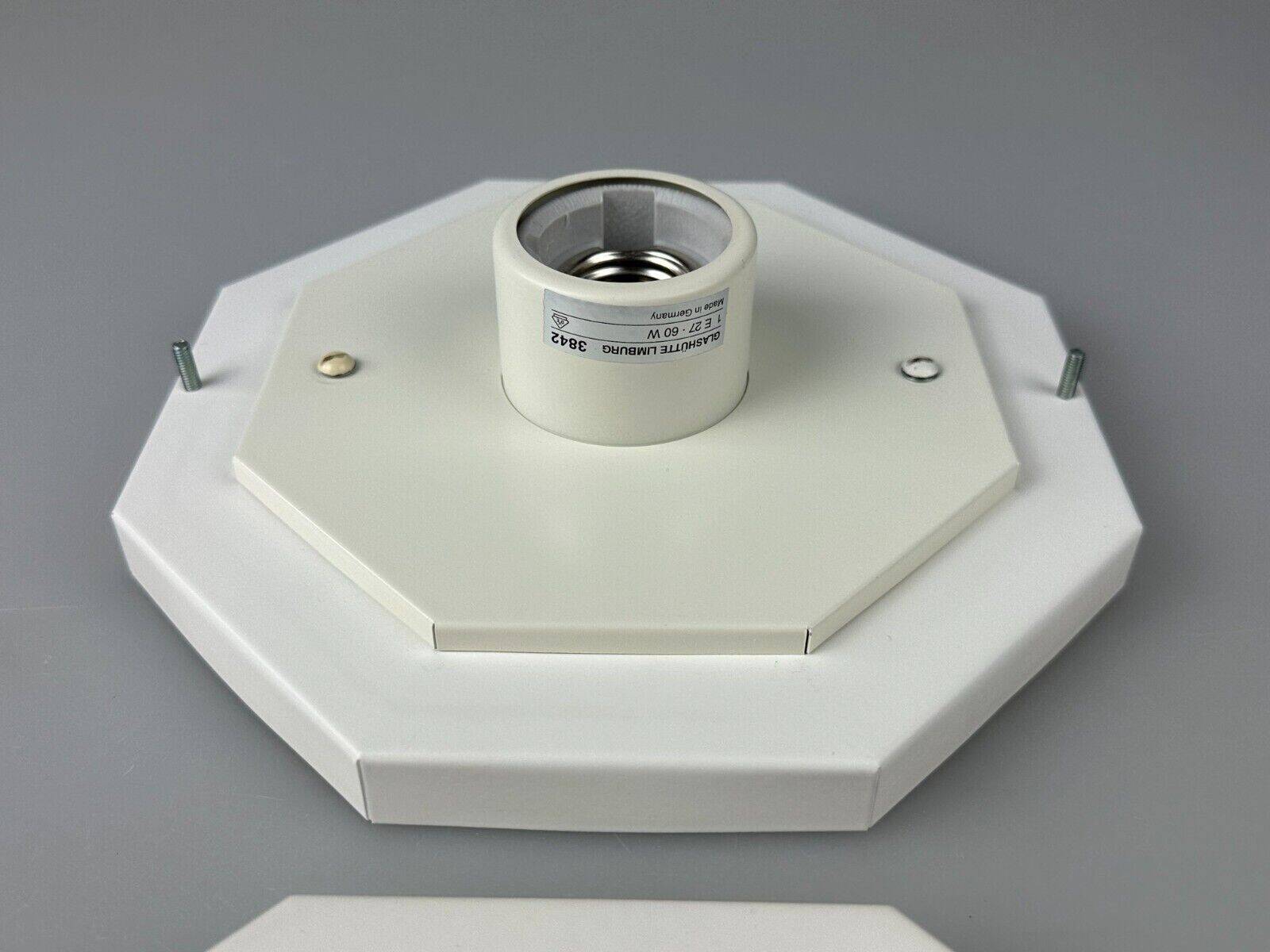 Plafonnier des années 60 70 Glashütte Limburg Allemagne Plafoniere verre et métal