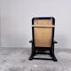 Rocking-chair viennois en bois courbé, cuir et cannage