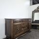 Art Deco oak enfilade with a diamond point decoration.