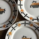 3 Badonviller dessert plates