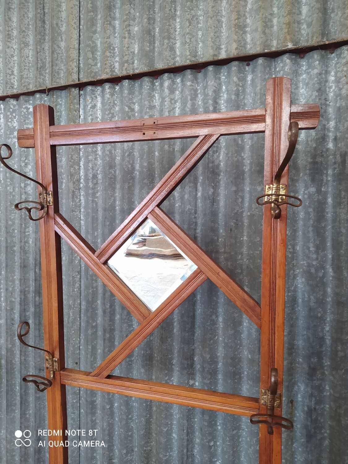 Vintage wooden coat rack