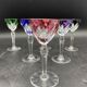 6 colored crystal port glass