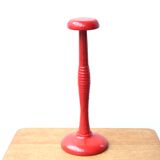Red wooden hat rack from the 1930s