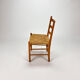 Mid Century Pine and Papercord Side Chair, 1960s