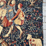 Vintage tapestry hand-screen printed in France