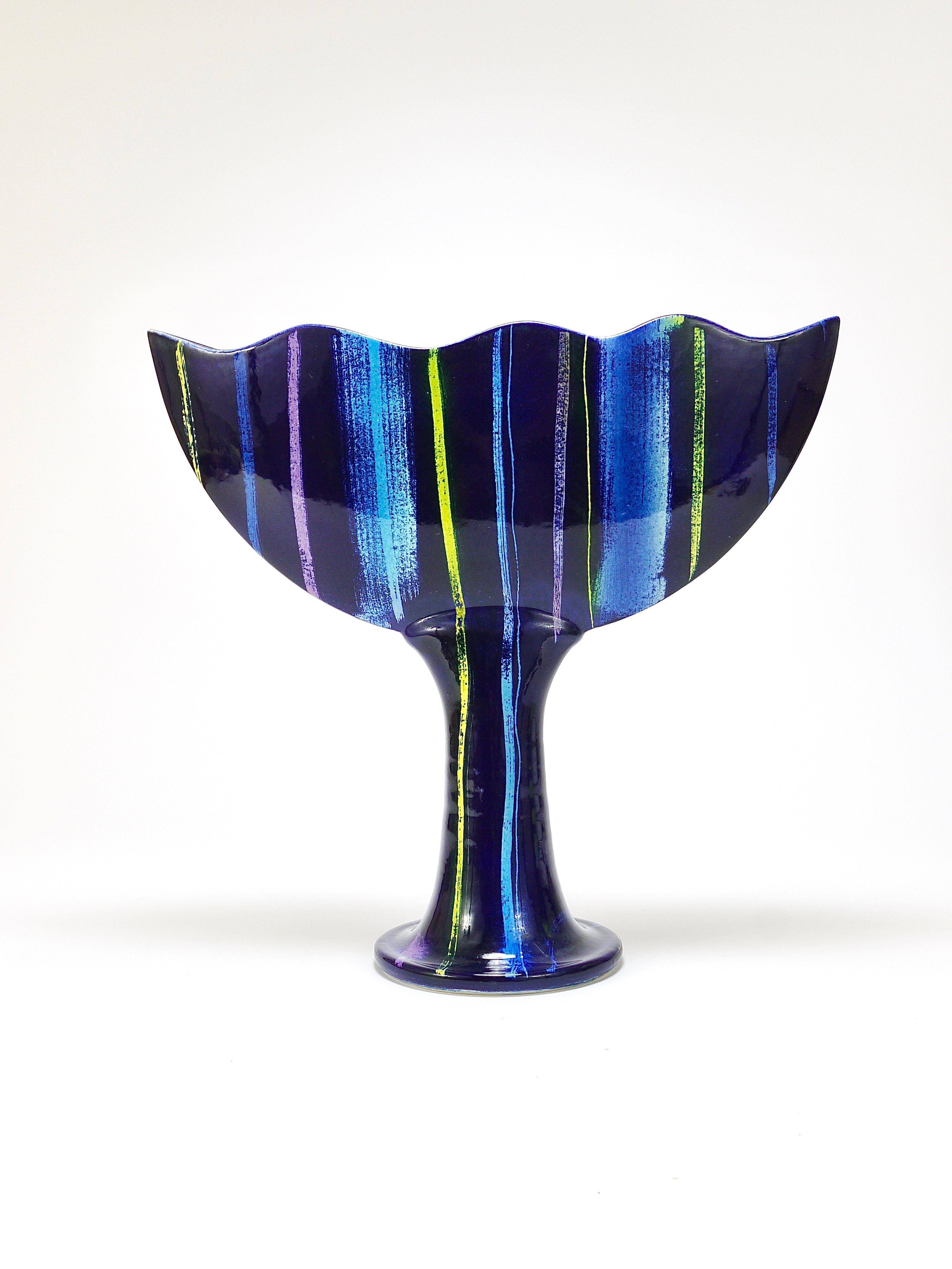 Large Postmodern Ceramic Vase by Jesper Packness, Memphis Style, Denmark