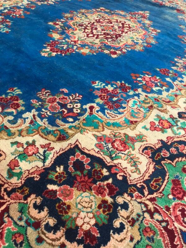 Persian vintage mahal rug handmade 258x373 cm