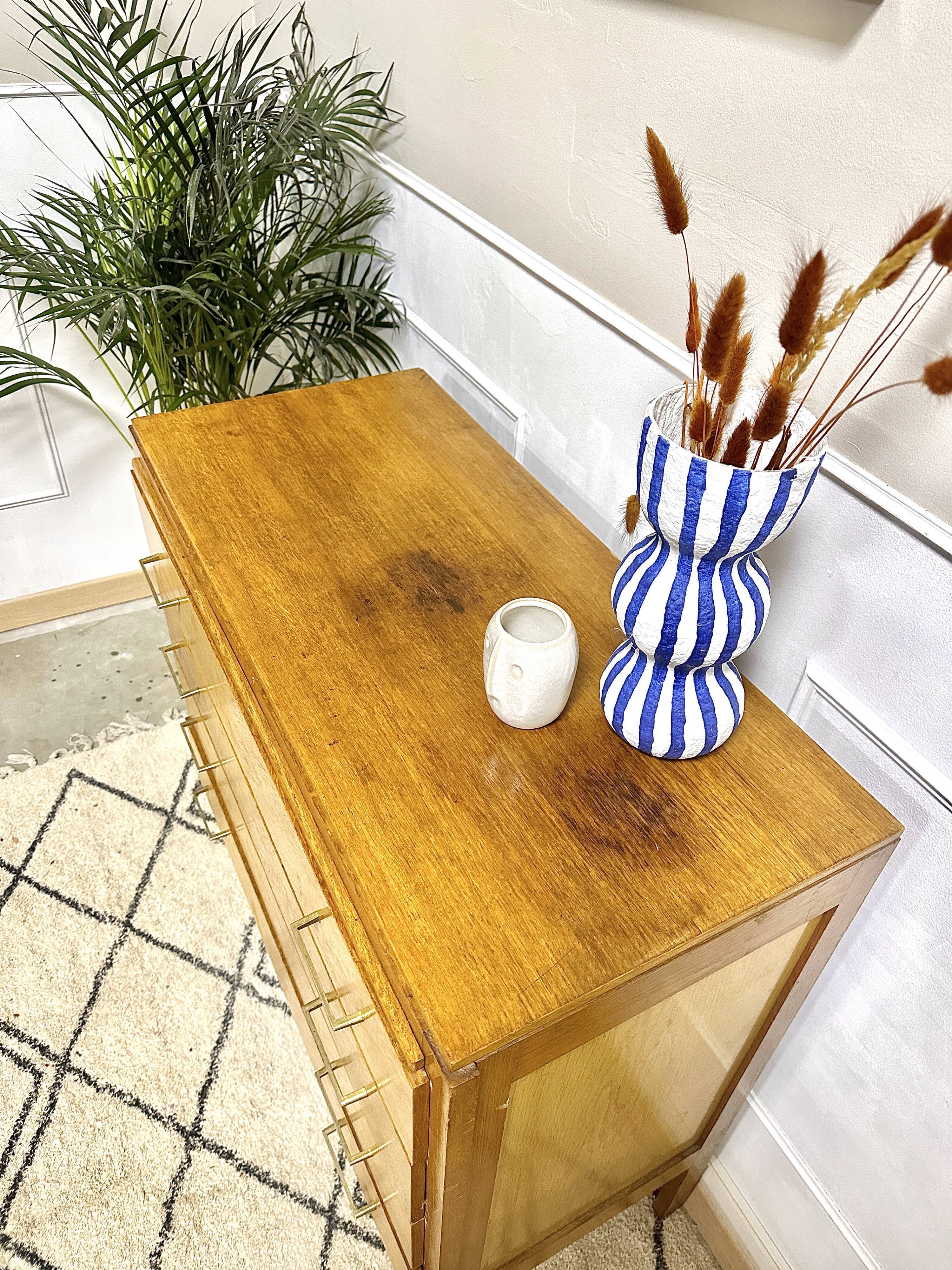 Vintage chest of drawers compass feet