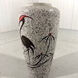 West-Germany pottery vase crane floor vase 1960’s