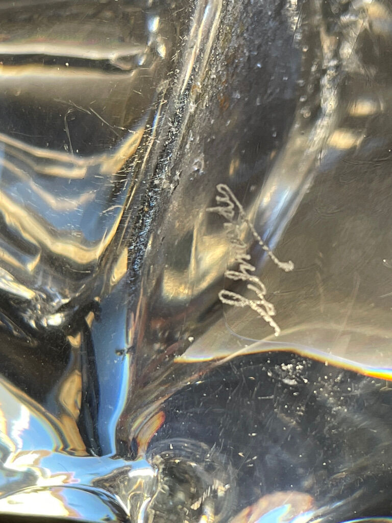 Schneider glassware - Pencil holder - Blown and cut crystal