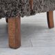 1960s, completely reupholstered Danish art deco armchair, genuine sheepskin "Wellington".