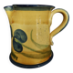 Vintage earthenware pitcher with a glossy finish, signature to be identified, 20th-century ceramics.