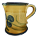 Vintage earthenware pitcher with a glossy finish, signature to be identified, 20th-century ceramics.