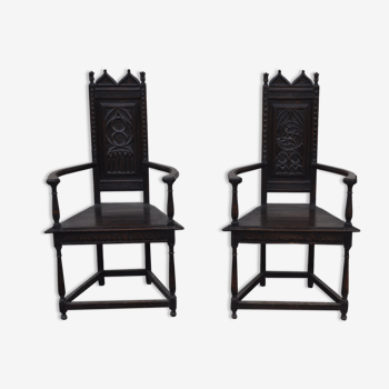 Pair of Renaissance armchairs