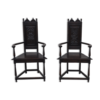 Pair of Renaissance armchairs