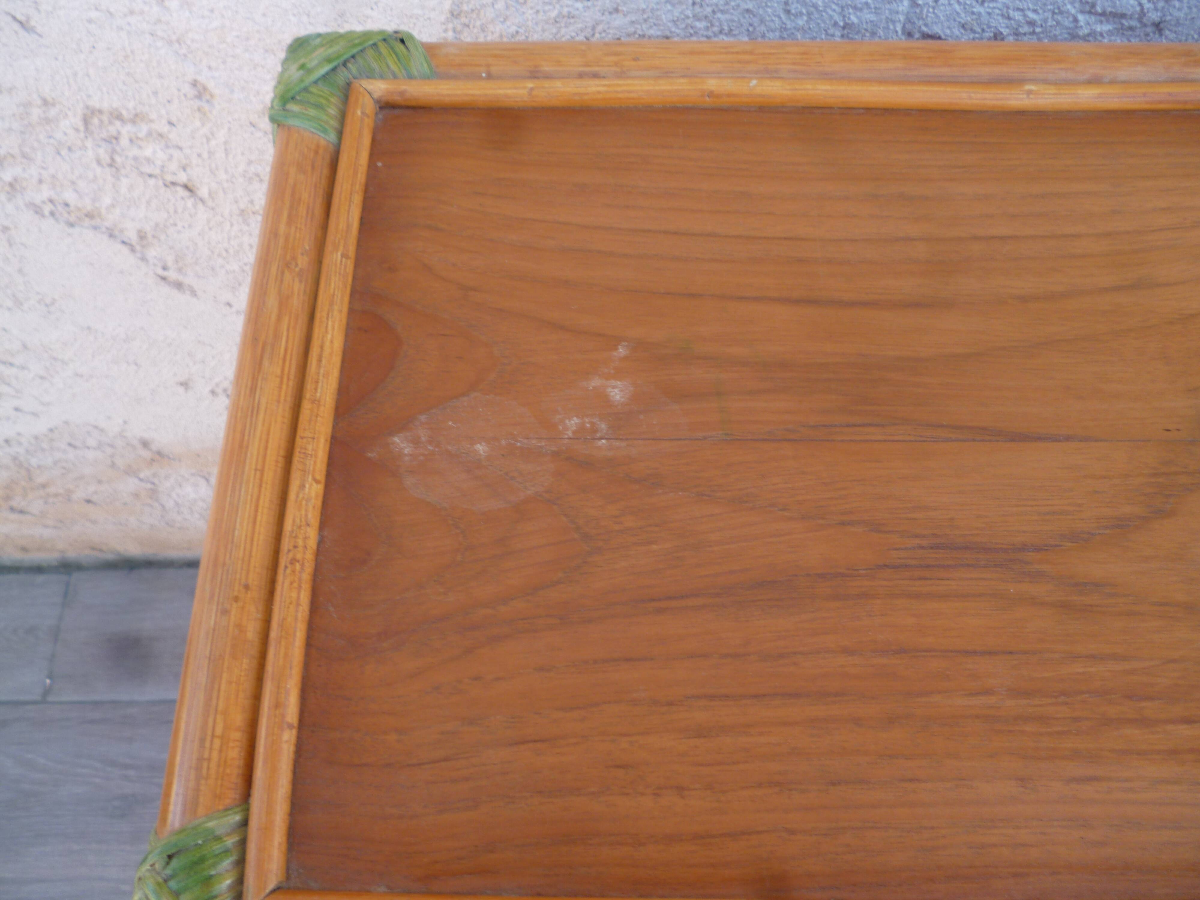 Commode bambou rotin vintage
